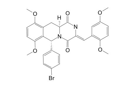 #9J;(+/-)-[6R*,11AS*,(3Z)]-6-(4-BROMOPHENYL)-3-(2,5-DIMETHOXYBENZYLIDENE)-7,10-DIMETHOXY-2,3,11,11A-TETRAHYDRO-6H-PYRAZINO-[1,2-B]-ISOQUINOLINE-1,4-DIONE