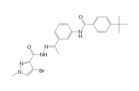 N-(3-{(1E)-N-[(4-bromo-1-methyl-1H-pyrazol-3-yl)carbonyl]ethanehydrazonoyl}phenyl)-4-tert-butylbenzamide