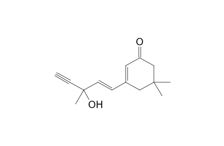 1-Oxo-3-(3'-hydroxy-3'-methylpent-1'-en-4'-ynyl)-5,5-dimethylcyclohex-2-ene