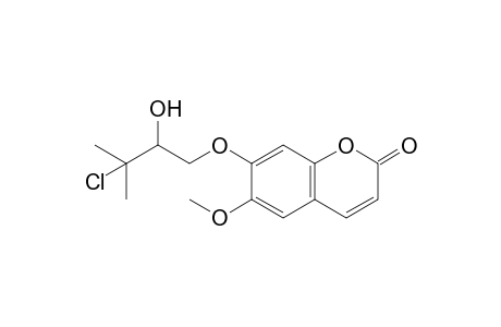 7-(3-Chloranyl-3-methyl-2-oxidanyl-butoxy)-6-methoxy-chromen-2-one