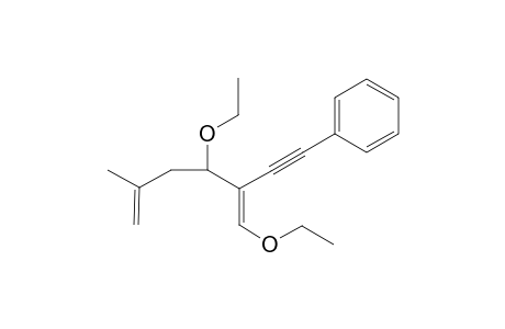 trans-1,3-Diethoxy-2-(phenylethynyl)-5-methyllenehexane