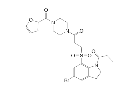 1H-indole, 5-bromo-7-[[3-[4-(2-furanylcarbonyl)-1-piperazinyl]-3-oxopropyl]sulfonyl]-2,3-dihydro-1-(1-oxopropyl)-