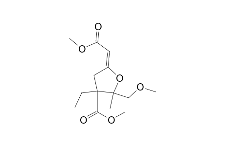 (E)-3-Ethyl-5-(methoxycarbonylmethylene)-2-methoxymethyl-2-methyltetrahydrofuran-3-carboxylic acid methyl ester