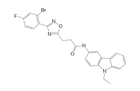 3-[3-(2-BROMO-4-FLUOROPHENYL)-1,2,4-OXADIAZOL-5-YL]-N-(9-ETHYL-9H-CARBAZOL-3-YL)-PROPANAMIDE