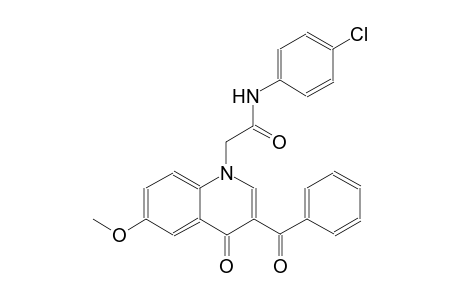 1-quinolineacetamide, 3-benzoyl-N-(4-chlorophenyl)-1,4-dihydro-6-methoxy-4-oxo-