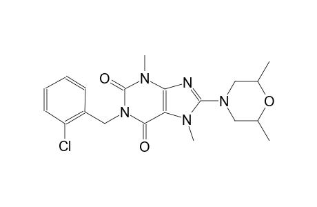 1-(2-chlorobenzyl)-8-(2,6-dimethyl-4-morpholinyl)-3,7-dimethyl-3,7-dihydro-1H-purine-2,6-dione