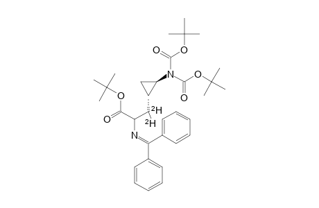TERT.-BUTYL-3-[TRANS-2'-(DI-TERT.-BUTOXYCARBONYLAMINO)-CYCLOPROPYL]-3,3-DIDEUTERIO-2-N-(DIPHENYLMETHYLENE)-ALANATE