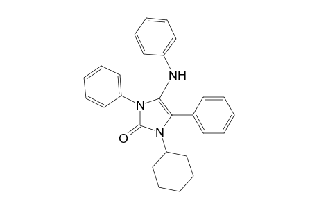 2H-Imidazol-2-one, 1-cyclohexyl-1,3-dihydro-3,5-diphenyl-4-(phenylamino)-