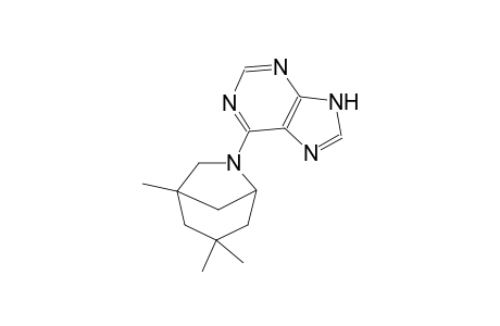 6-azabicyclo[3.2.1]octane, 1,3,3-trimethyl-6-(9H-purin-6-yl)-