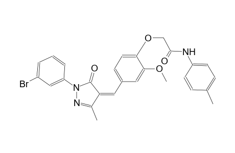 2-(4-{(Z)-[1-(3-bromophenyl)-3-methyl-5-oxo-1,5-dihydro-4H-pyrazol-4-ylidene]methyl}-2-methoxyphenoxy)-N-(4-methylphenyl)acetamide
