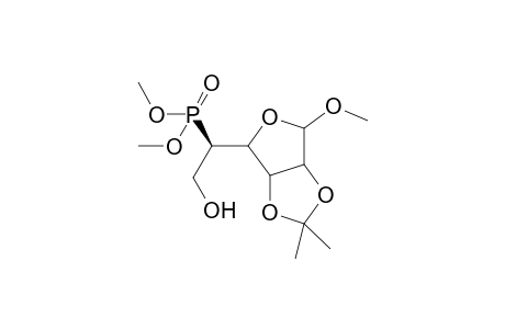 Methyl 5-deoxy-5-dimethoxyphosphinyl-2,3-isopropylidene-.beta.,L-gulofuranoside
