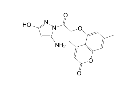 5-(2-(5-Amino-3-hydroxy-1H-pyrazol-1-yl)-2-oxoethoxy)-4,7-dimethyl-2H-chromen-2-one