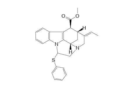 METHYL-4(E)-ETHYLIDENE-12-(PHENYLTHIO)-2,11-ETHANO-1,2,3,4,5,6-HEXAHYDRO-1,5-METHANOAZOCINO-[3,4-B]-INDOLE-6-BETA-CARBOXYLATE