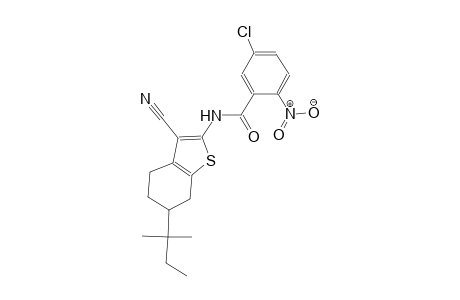 5-chloro-N-(3-cyano-6-tert-pentyl-4,5,6,7-tetrahydro-1-benzothien-2-yl)-2-nitrobenzamide