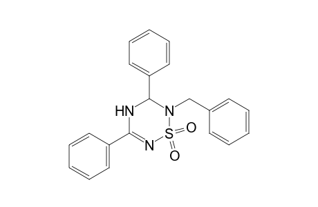 2-benzyl-3,4-dihydro-3,5-diphenyl-2H-1,2,4,6-thiatriazine, 1,1-dioxide