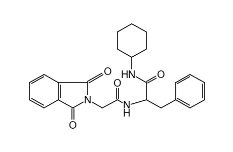 N-[alpha-(CYCLOHEXYLCARBAMOYL)PHENETHYL]-1,3-DIOXO-2-ISOINDOLINEACETAMIDE