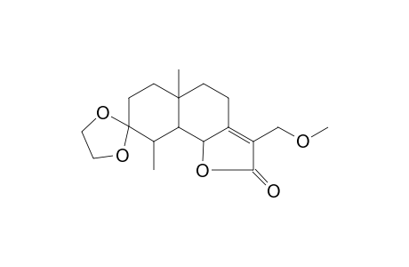 3,3-(Ethylenedioxy)-12-methoxyeudesm-7(11)-eno-13,6.alpha.-lactone