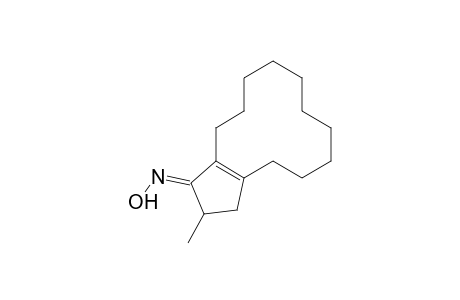 1H-Cyclopenta[a]cyclodecen-1-one, 2-methyl-2,3,4,5,6,7,8,9,10,11,12,13-dodecahydro-, oxime