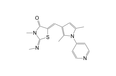 (2E,5Z)-5-{[2,5-dimethyl-1-(4-pyridinyl)-1H-pyrrol-3-yl]methylene}-3-methyl-2-[(E)-methylimino]-1,3-thiazolidin-4-one