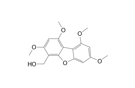 4-Dibenzofuranmethanol, 1,3,7,9-tetramethoxy-