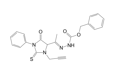 Benzyl 2-{1-[5-oxo-1-phenyl-3-(2-propynyl)-2-thioxo-4-imidazolidinyl]ethylidene}-1-hydrazinecarboxylate