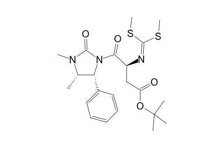 tert-Butyl (3S,4'S,5'R)-4-(3',4'-Dimethyl-2'-oxo-5'-phenyl-1'-imidazolyldinyl)-3-[bis(methylsulfanyl)methyleneamino]-4-oxobutanoate