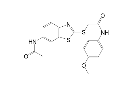 acetamide, 2-[[6-(acetylamino)-2-benzothiazolyl]thio]-N-(4-methoxyphenyl)-