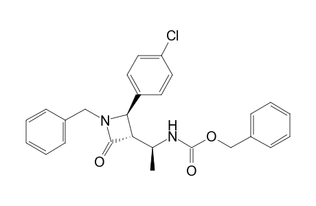(phenylmethyl) N-[(1S)-1-[(2R,3S)-2-(4-chlorophenyl)-4-oxidanylidene-1-(phenylmethyl)azetidin-3-yl]ethyl]carbamate