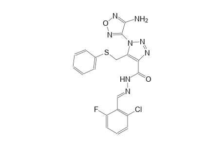 1-(4-amino-1,2,5-oxadiazol-3-yl)-N'-[(E)-(2-chloro-6-fluorophenyl)methylidene]-5-[(phenylsulfanyl)methyl]-1H-1,2,3-triazole-4-carbohydrazide