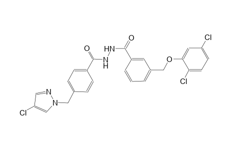 4-[(4-chloro-1H-pyrazol-1-yl)methyl]-N'-{3-[(2,5-dichlorophenoxy)methyl]benzoyl}benzohydrazide
