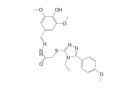 2-{[4-ethyl-5-(4-methoxyphenyl)-4H-1,2,4-triazol-3-yl]sulfanyl}-N'-[(E)-(4-hydroxy-3,5-dimethoxyphenyl)methylidene]acetohydrazide