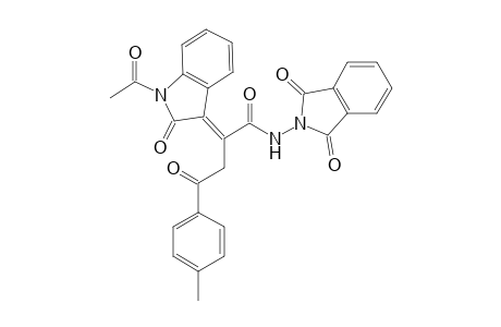 (2E)-2(1-Acetyl-2-oxo-1,2-dihydro-3H-indol-3-ylidene)-N-(1,3-dioxo-1,3-dihydro-2H-isoindol-2-yl)-4-(4-methylphenyl)-4-oxobutanamide