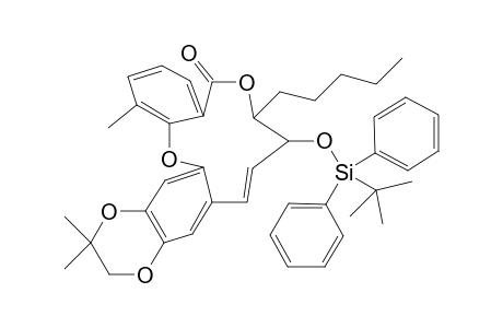 1-[(t-Butyldiphenyl)silyloxy]-2-pentyl-4-oxo-5,6-(2'-methylbenzo)-8,9-(2",2"-dimethyl-4H-benzo[d]dioxin)-3,7-dioxacycloundec-10-ene