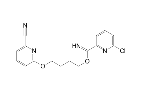 2-Pyridinecarboximidic acid, 6-chloro-, 4-[(6-cyano-2-pyridinyl)oxy]butyl ester