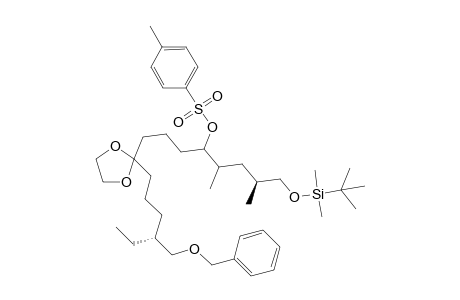(1R,2R)-1-{2'-[4"-(Benzyloxymethyl)hexyl]-[1',3']dioxolan-2'-yl}-5-[(t-butyldimethylsilyl)oxy]-5,7-dimethylpentyl (4"'-methylphenyl)sulfonate