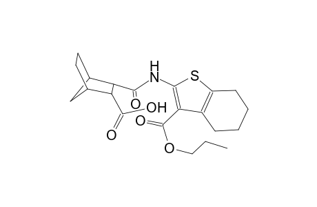 benzo[b]thiophene-3-carboxylic acid, 2-[[(3-carboxybicyclo[2.2.1]hept-2-yl)carbonyl]amino]-4,5,6,7-tetrahydro-, propyl ester