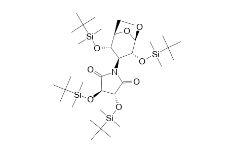 1,6-ANHYDRO-2,4-BIS-O-(TERT.-BUTYLDIMETHYLSILYL)-3-DEOXY-3-N-((3'R,4'R)-3',4'-BIS-O-(TERT.-BUTYLDIMETHYLSILYL))-TATARIMIDO-BETA-D-GLUCOPYRANOSE