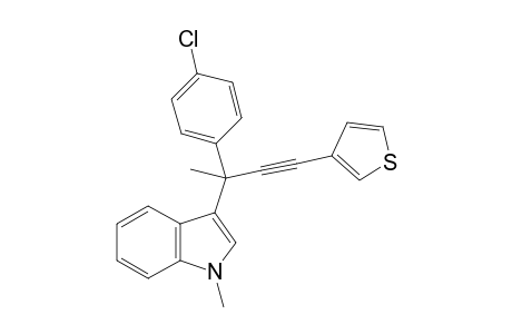 3-[1-(4-Chlorophenyl)-1-methyl-3-thiophen-3-yl-prop-2-ynyl]-1-methyl-1H-indole