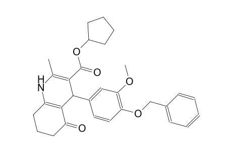 cyclopentyl 4-[4-(benzyloxy)-3-methoxyphenyl]-2-methyl-5-oxo-1,4,5,6,7,8-hexahydro-3-quinolinecarboxylate