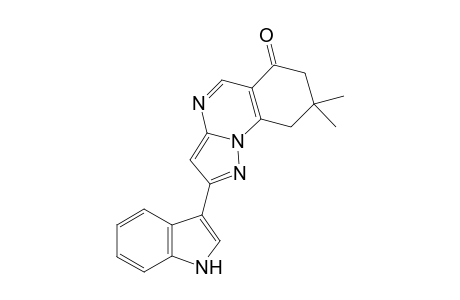 2-(1H-Indol-3-yl)-8,8-dimethyl-8,9-dihydropyrazolo[1,5-a]quinazolin-6(7H)-one