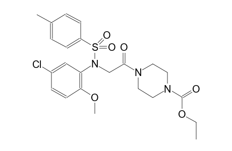 1-piperazinecarboxylic acid, 4-[[(5-chloro-2-methoxyphenyl)[(4-methylphenyl)sulfonyl]amino]acetyl]-, ethyl ester