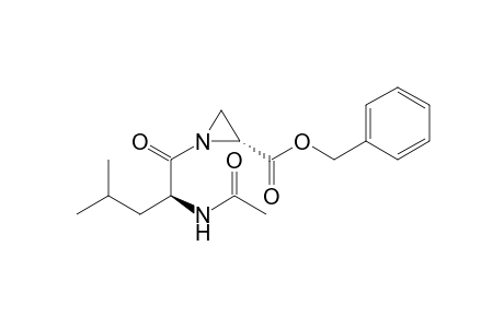 Benzyl (2R,2'S)-1-(2'-acetamido-4'-methylpentanoyl)aziridine-2-carboxylate