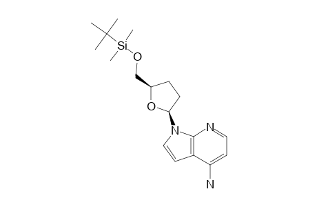 4-AMINO-1-{2,3-DIDEOXY-5-O-[(1,1-DIMETHYLETHYL)-DIMETHYLSILYL]-BETA-D-GLYCERO-PENTOFURANOSYL}-1H-PYRROLO-[2,3-B]-PYRIDINE
