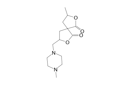 3-METHYL-8-[(4-METHYL-1-PIPERAZINYL)METHYL]-2,7-DIOXASPIRO[4.4]NONANE-1,6-DIONE