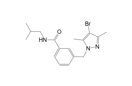 3-[(4-bromo-3,5-dimethyl-1H-pyrazol-1-yl)methyl]-N-isobutylbenzamide