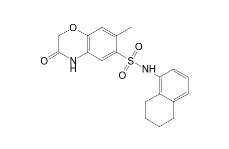 2H-1,4-Benzoxazine-6-sulfonamide, 3,4-dihydro-7-methyl-3-oxo-N-(5,6,7,8-tetrahydro-1-naphthalenyl)-