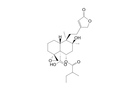 (1R,2S,4S,4aR,5R,8aR)-2-hydroxy-1,2-dimethyl-4-(2-methylbutanoyloxy)-1-[2-(5-oxo-2H-furan-3-yl)ethyl]spiro[decalin-5,2'-oxirane]-4a-carboxylic acid