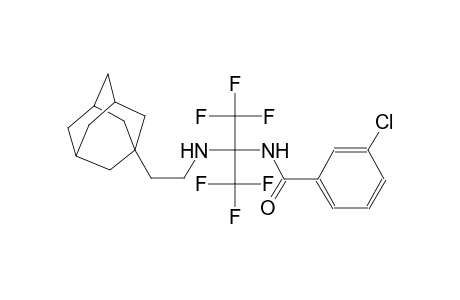 N-[1-(2-Adamantan-1-yl-ethylamino)-2,2,2-trifluoro-1-trifluoromethyl-ethyl]-3-chloro-benzamide