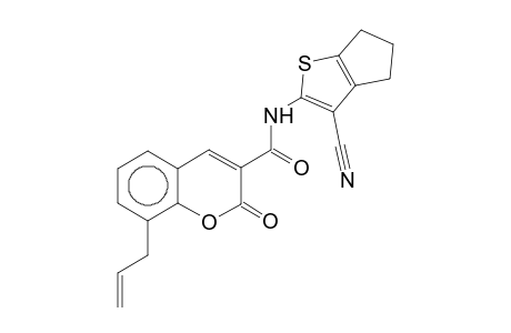 N-(2,3-trimethylene-4-cyano-2-thienyl)-8-allyl-2-chromone-3-carboxamide