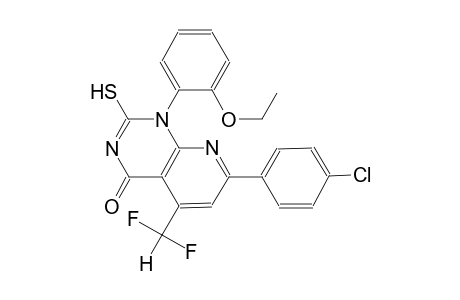 pyrido[2,3-d]pyrimidin-4(1H)-one, 7-(4-chlorophenyl)-5-(difluoromethyl)-1-(2-ethoxyphenyl)-2-mercapto-